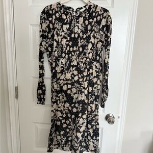 H&M Maternity Black and Cream Women's Midi Dress